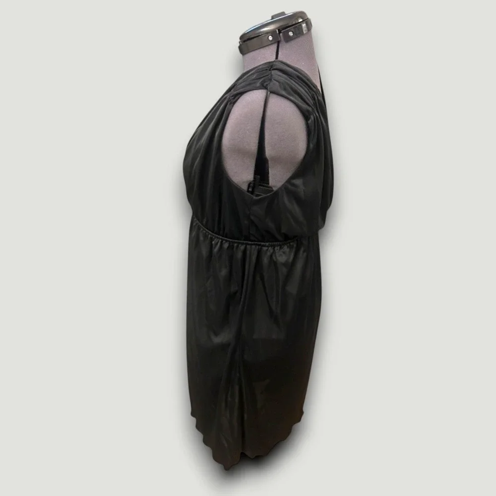 Lux‎ Womens Babydoll Chemise Lingerie L Black Lace Dark Romance Whimsigoth